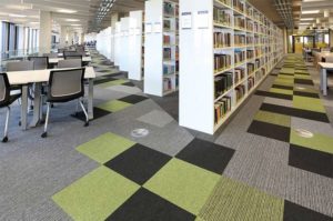 Burmatex Flooring carpet tiles in Birmingham University Library