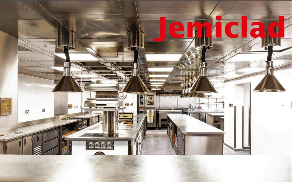 Commercial kitchen with Jemiclad flooring